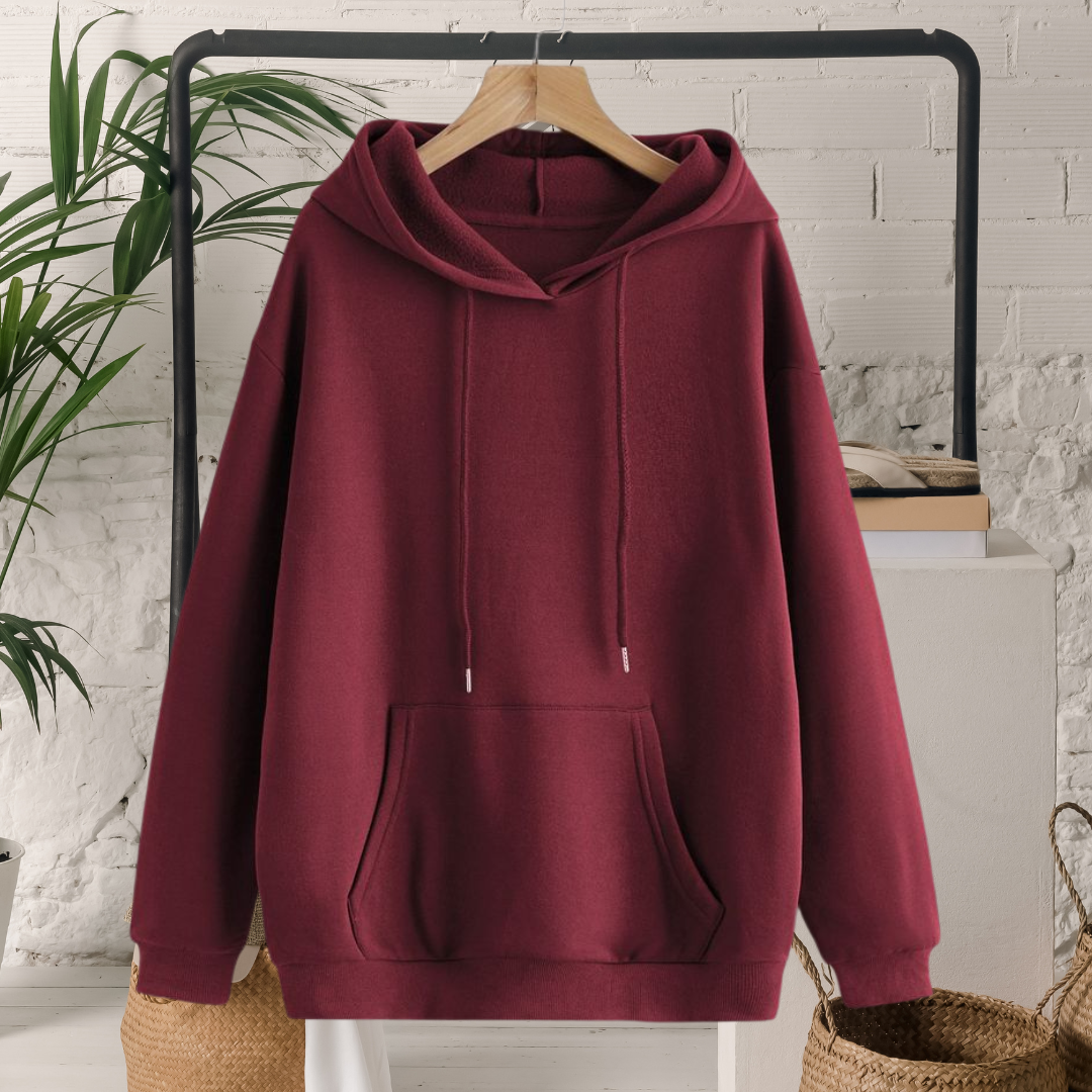Maroon Oversized Hoodie
