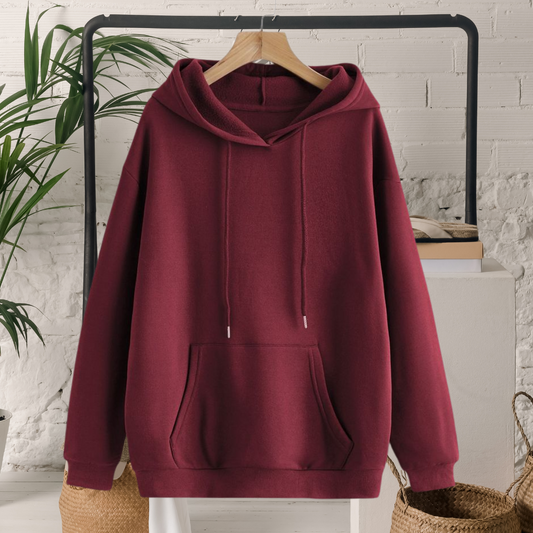 Maroon Oversized Hoodie