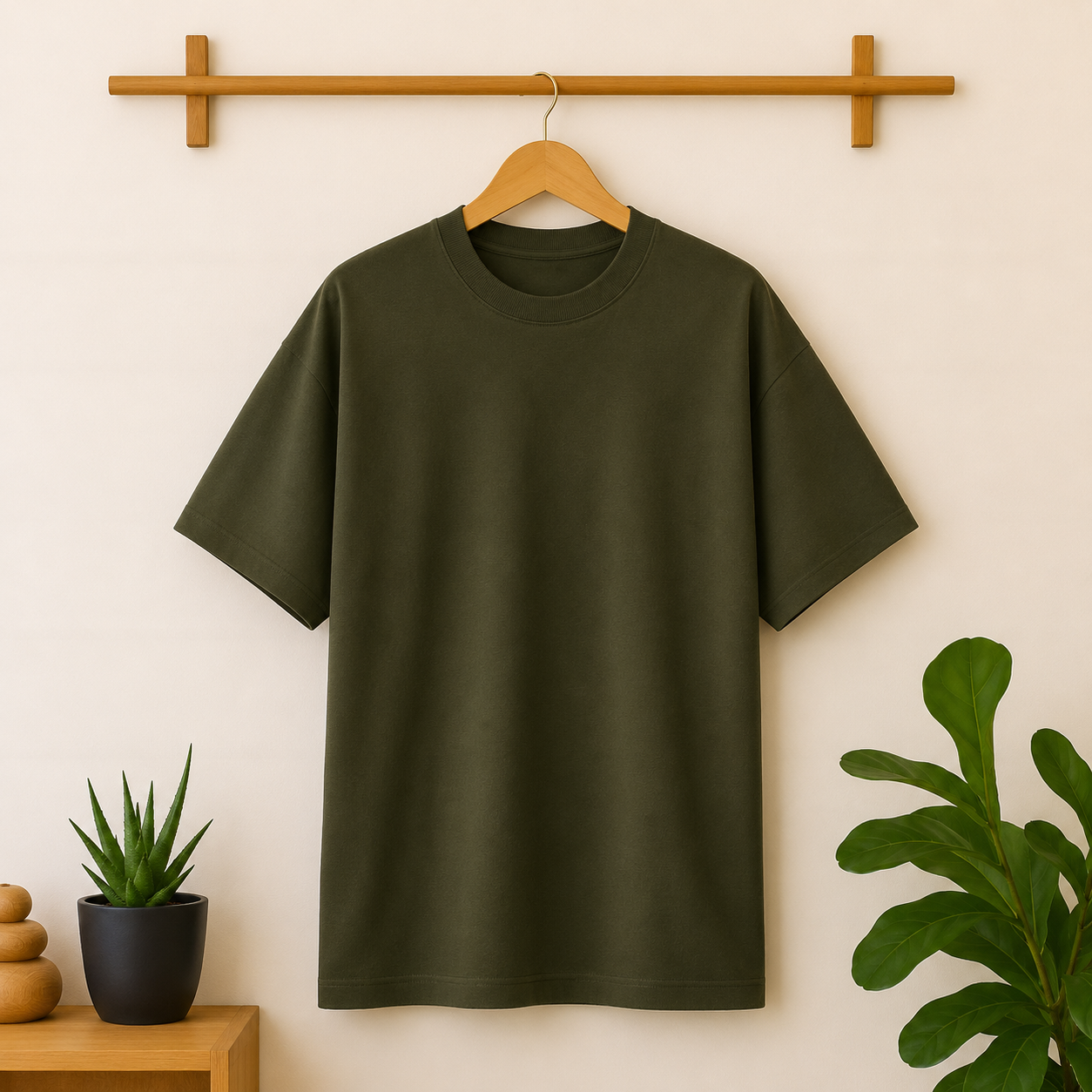 Olive Green Oversized Tee