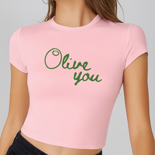 Olive You Baby Tee